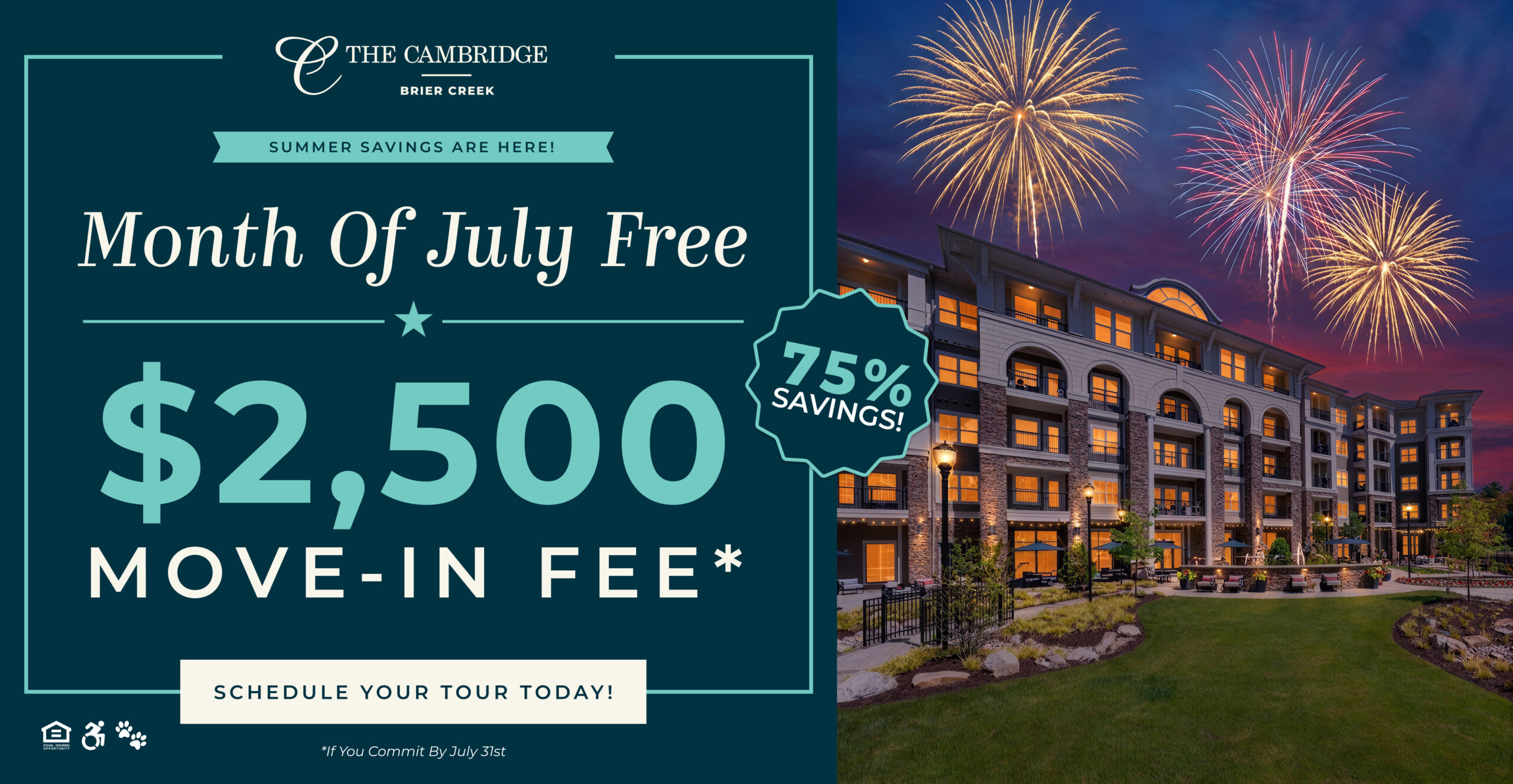 Month of July Free! Click to Schedule Your Tour Today!