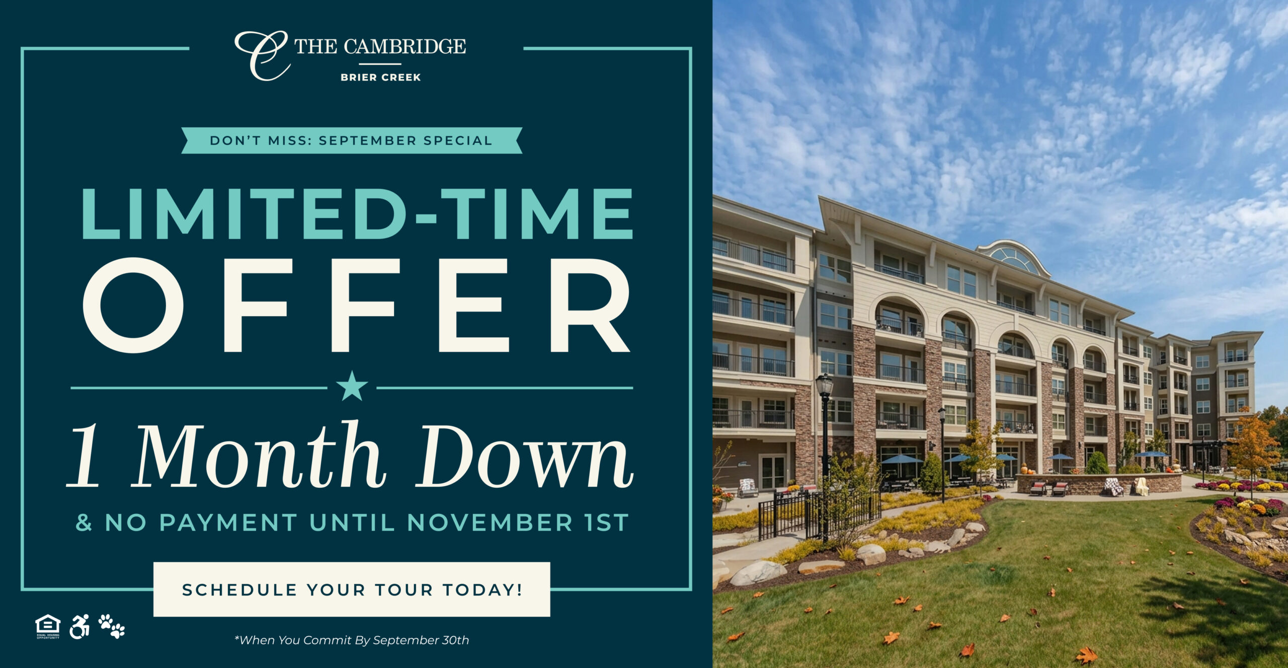 Month of July Free! Click to Schedule Your Tour Today!